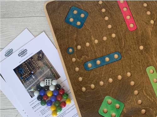 Aggravation 4 Player Laser Cut Wooden Board Game