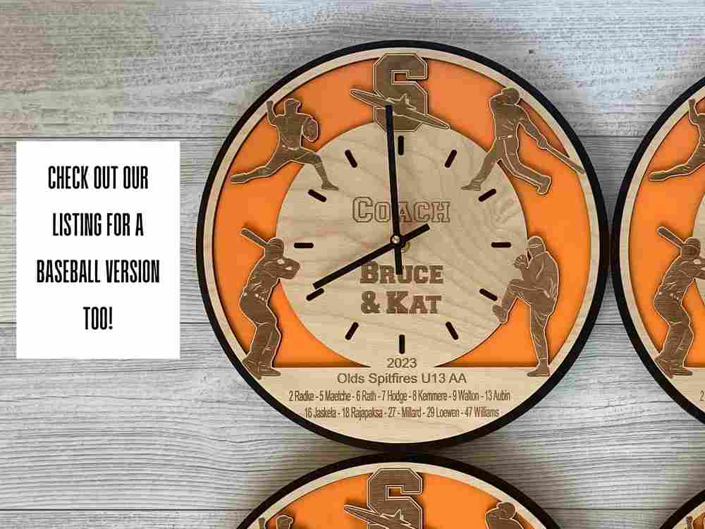 Custom Hockey Coach Clock
