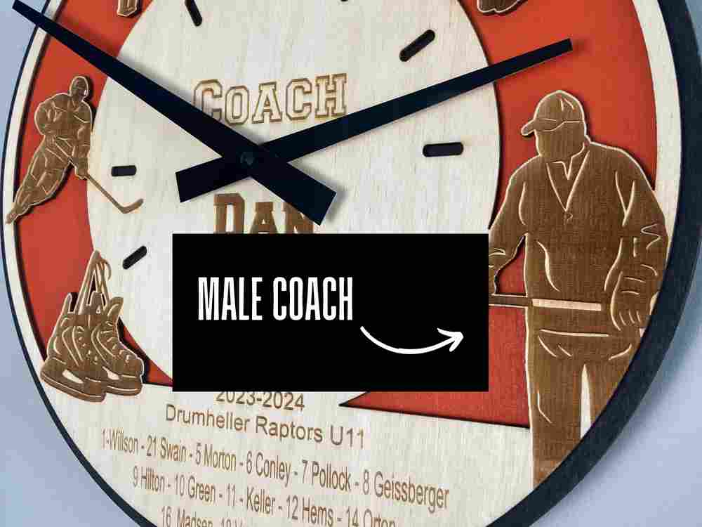 Custom Hockey Coach Clock