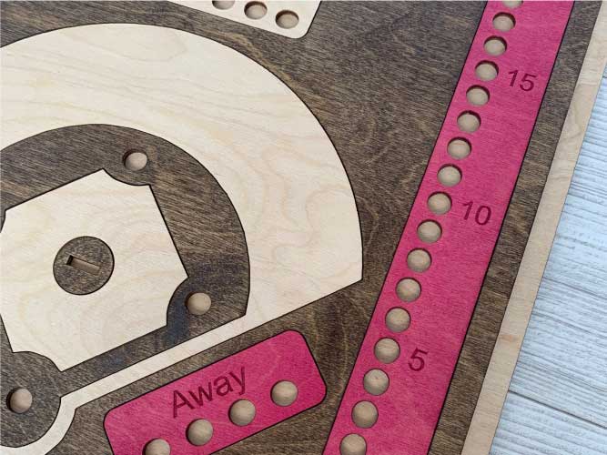 Baseball Dice Game Wooden Board Game
