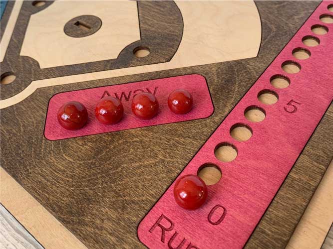 Baseball Dice Game Wooden Board Game
