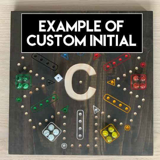 6-player Wooden Aggravation Board Game with Marbles and Dice 