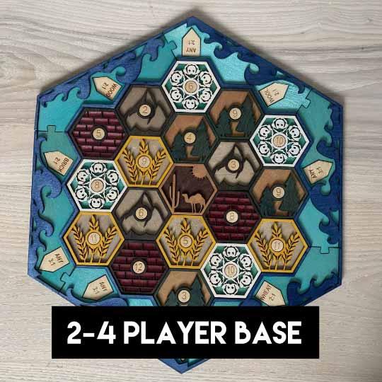 Wooden Settlers of Catan Board Game