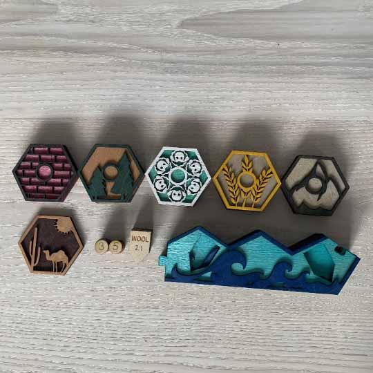 Wooden Settlers of Catan Board Game