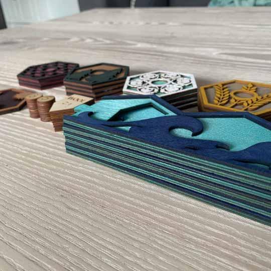 Wooden Settlers of Catan Board Game