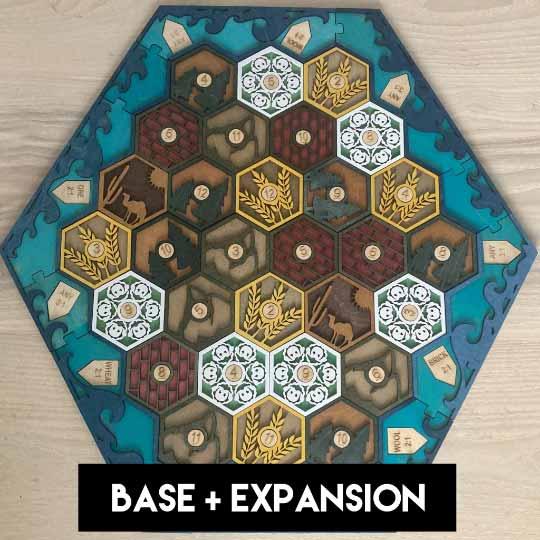 Wooden Settlers of Catan Board Game