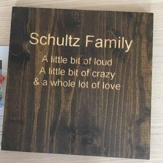 Wooden Rummoli Board Game with removable cups with custom engraved back
