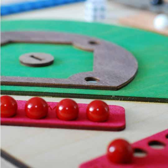 Laser Cut Wooden Baseball Dice Game | Wooden Board Game