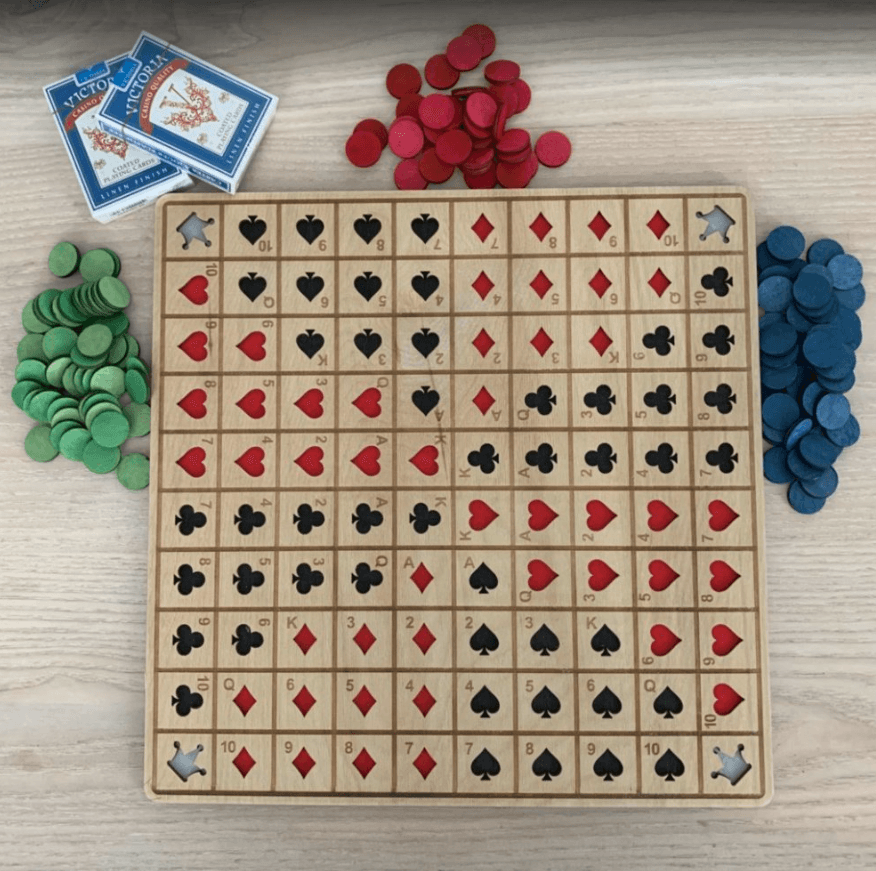 Wooden Sequence Board Game - Twisted Grain