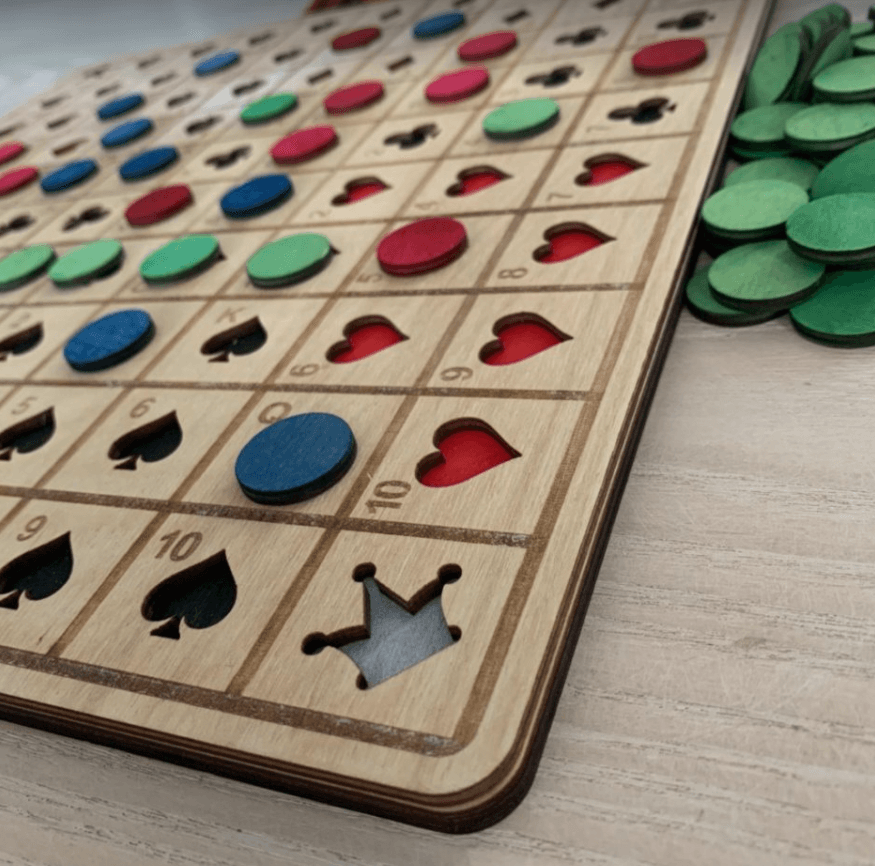 Wooden Sequence Board Game - Twisted Grain