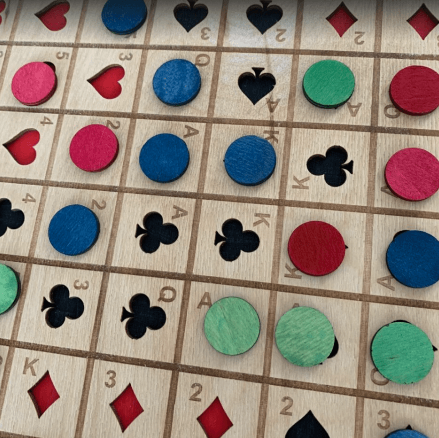 Wooden Sequence Board Game - Twisted Grain