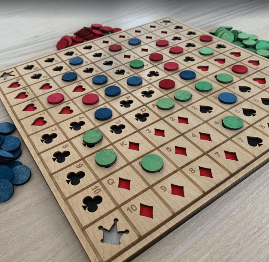 Wooden Sequence Board Game - Twisted Grain