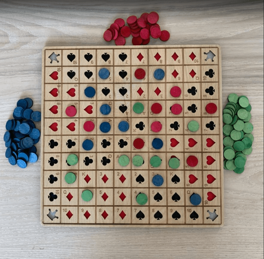 Wooden Sequence Board Game - Twisted Grain
