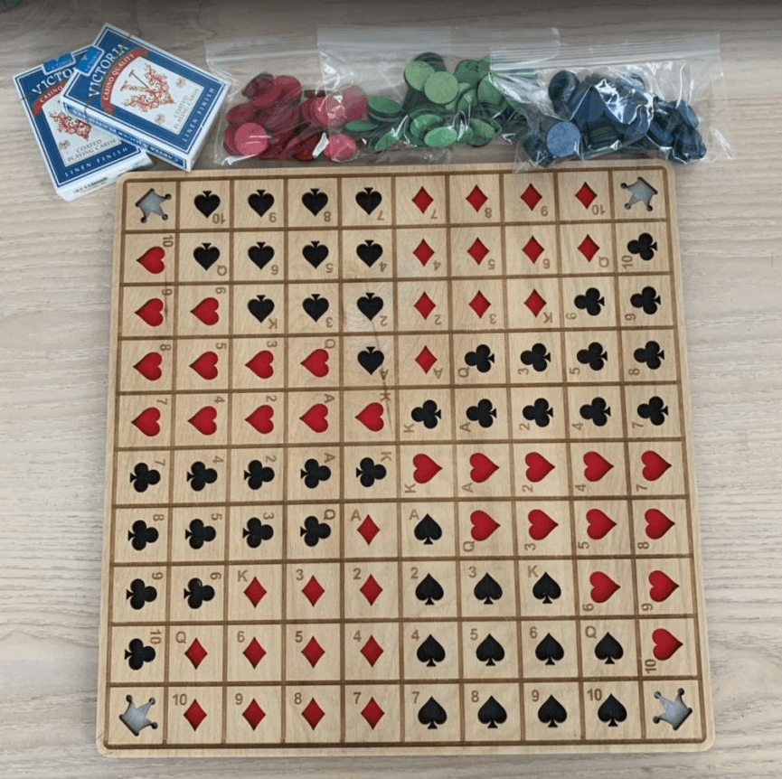 Wooden Sequence Board Game - Twisted Grain