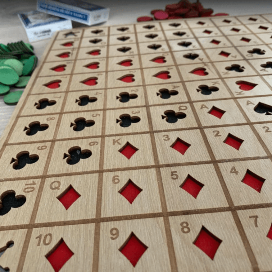 Wooden Sequence Board Game - Twisted Grain