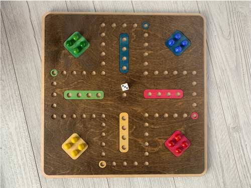 Aggravation 4 Player Laser Cut Wooden Board Game