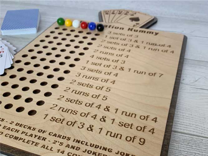 Frustration Rummy Wooden Board Game
