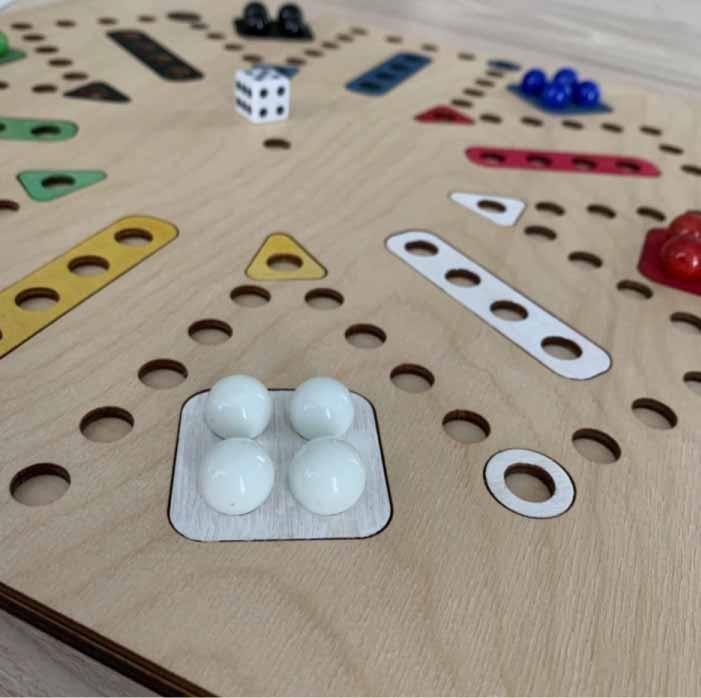 Laser Cut Aggravation | 6 players | Wooden Dice and Marble Board Game | Trouble | Sorry