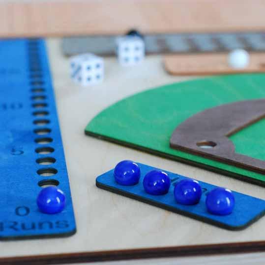 Laser Cut Wooden Baseball Dice Game | Wooden Board Game